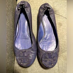 Tory Burch navy blue flats size 38.5